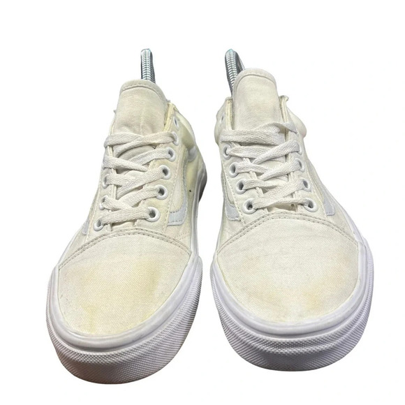 Vans Old Skool Unisex White/Marshmallow Low Top Lace-Up Sneakers Men 5.5/Women 7 - Picture 2 of 7